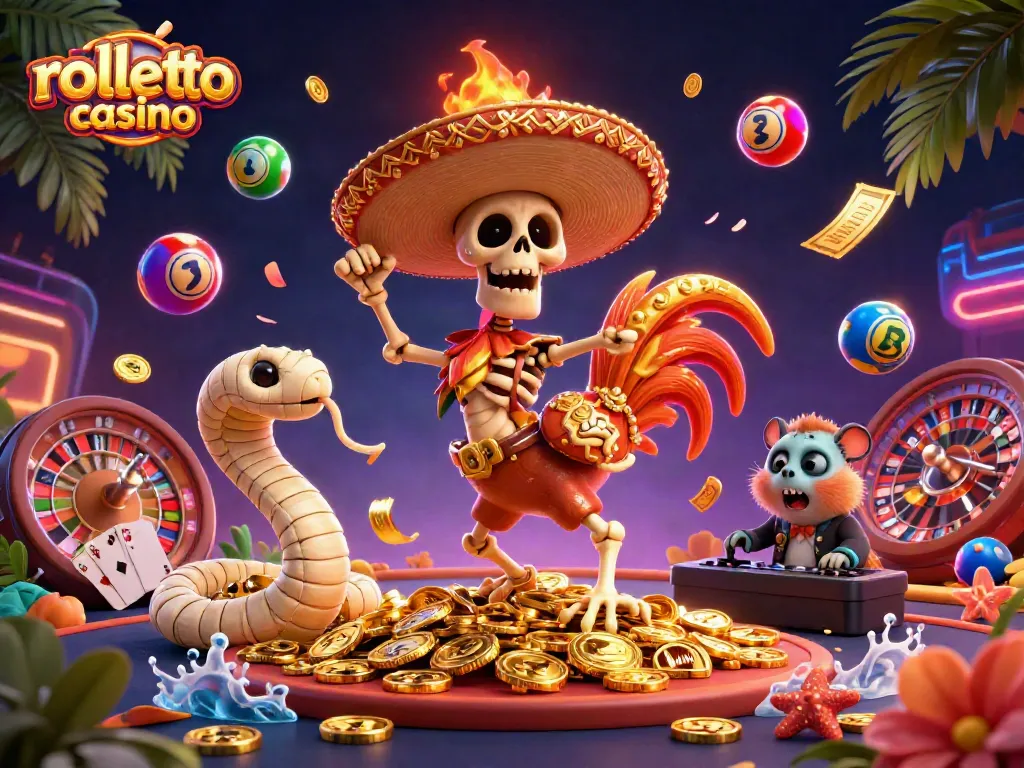 Experience the excitement of rolletto casino with vibrant 3D characters and dynamic gaming elements.