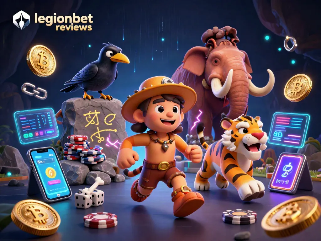 Experience thrilling gameplay with legionbet reviews showcasing a vibrant prehistoric casino scene.