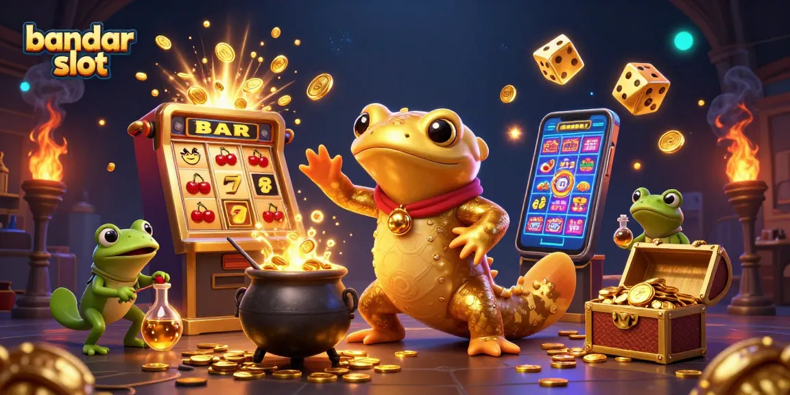 Experience thrilling wins at bandar slot with vibrant games, coins exploding, and lively characters.