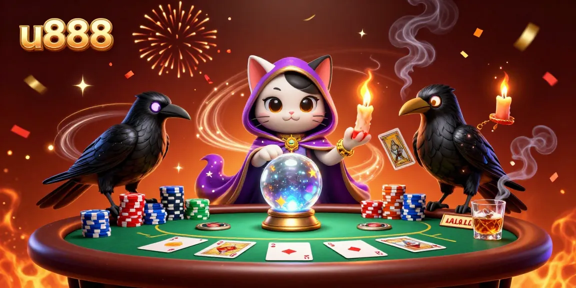 Experience thrilling gaming action with u888 featuring vibrant mystical characters at the poker table