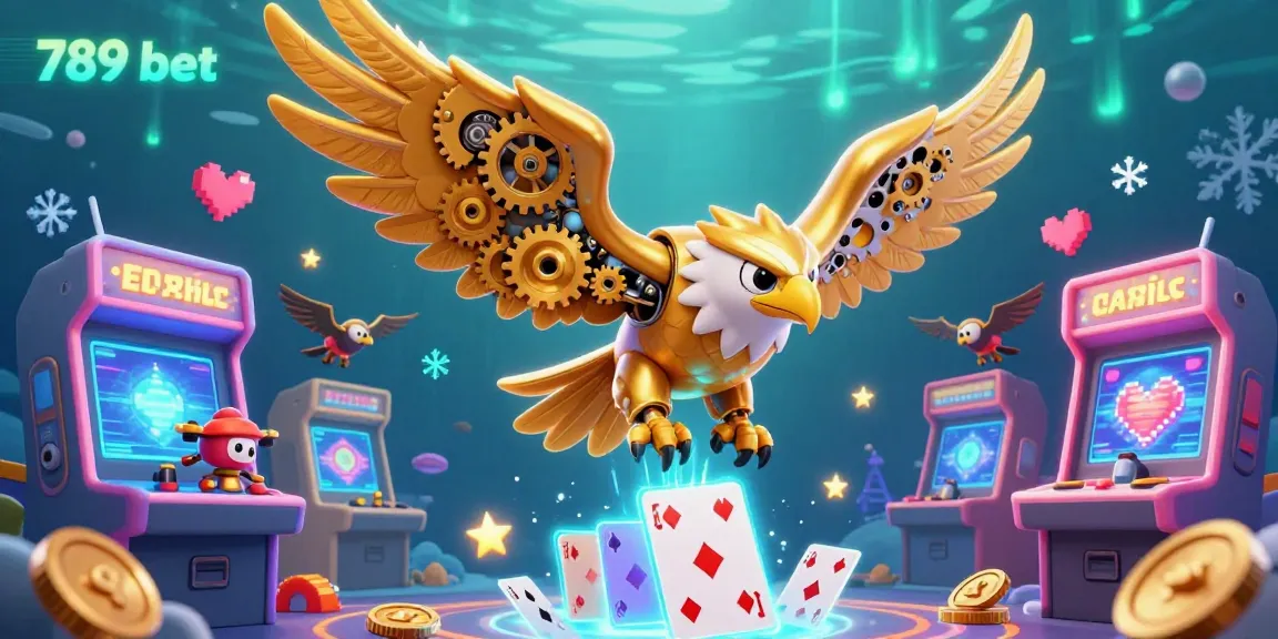 Engage in thrilling online gambling at 789 bet with a vibrant 3D digital casino illustration featuring gaming elements.
